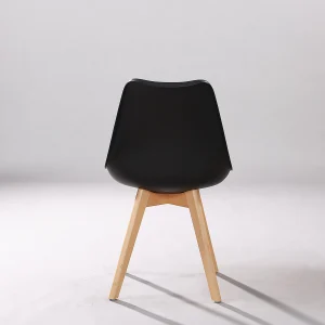Tolex Wood Accent Metal Cafe Chair - View 5