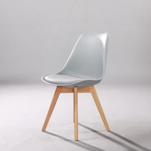 Tolex Wood Accent Metal Cafe Chair - View 8