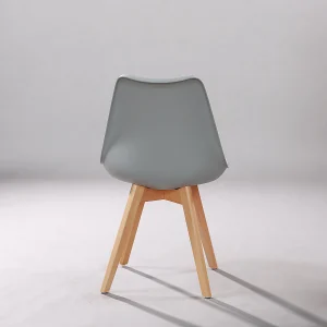 Tolex Wood Accent Metal Cafe Chair - View 10