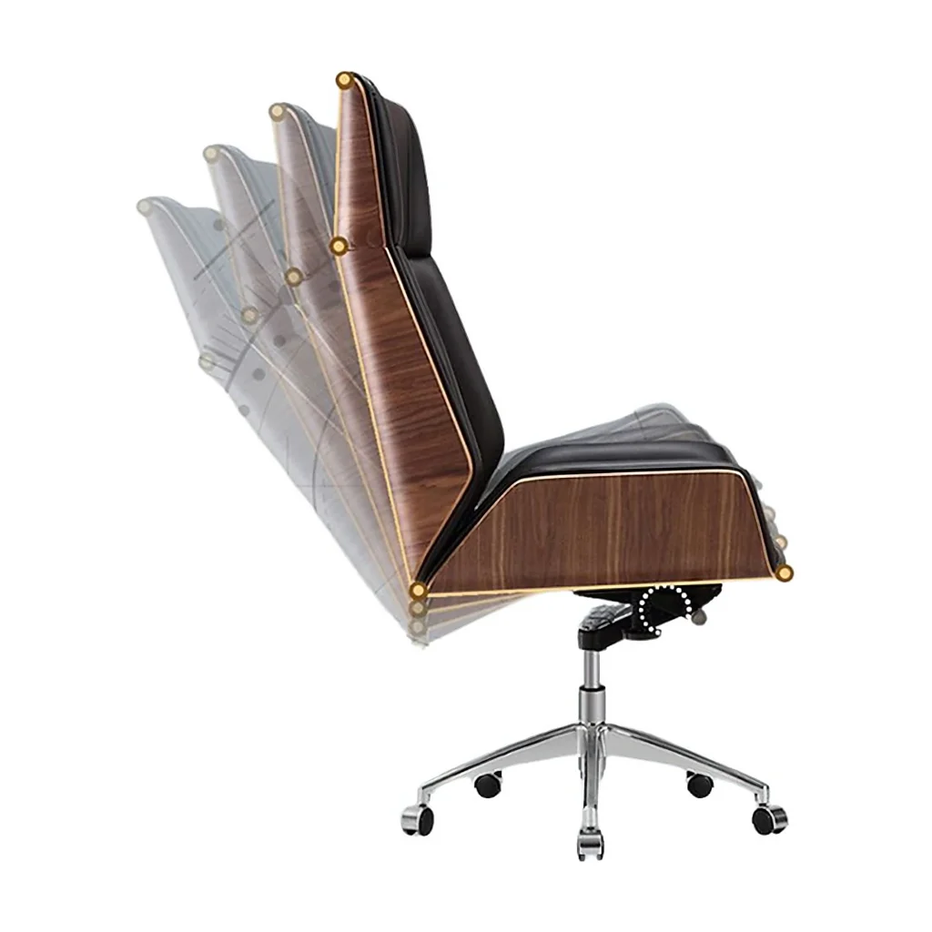 Veener Solid Wood Back Executive Chair